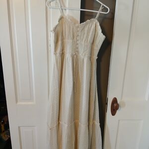 Patrons of Peace Cream Casual Dress